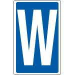 8683 - Cartello lettera W per contrassegnare