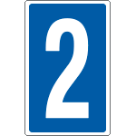 8902 - Cartello numero 2 per contrassegnare