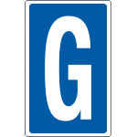 8917 - Cartello lettera G per contrassegnare