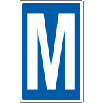 8921 - Cartello lettera M per contrassegnare