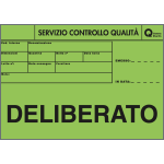 9704 - Etichetta adesiva fondo verde DELIBERATO