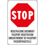 31204 - cartello "STOP REGISTRAZ. DOCUMENTI"