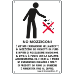 31218 - cartello "VIETATO L'ABBANDONO NELL'AMBIENTE DI MOZZICONI.....