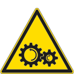 1120KS - Etichetta adesiva pericolo organi in moto