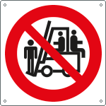 1308Z - Cartello vietato trasportare e sollevare persone