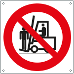 1326Y - Cartello divieto salire sulle forche