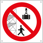 1342X - Cartello divieto passare sotto ponteggi