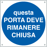 1369X - Cartello obbligo questa porta deve