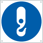 1385K - Cartello obbligo per punto aggancio