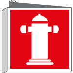 15129BIX - cartello bifacciale simbolo idrante soprasuolo