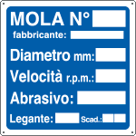 15177X - Cartello informazione MOLA N diametro velocita'