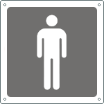 15642KS - Etichetta adesiva informazione toilette uomini