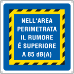 15901X - Cartello informazione area perimetrata LPS>85dBa
