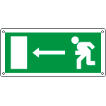 16025WS - Etichetta adesiva uscita sicurezza sinistra