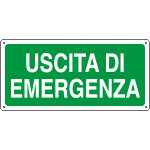 16124W - Cartello sicurezza uscita di emergenza