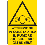 17132X - Cartello pericolo attenzione in questa zona....