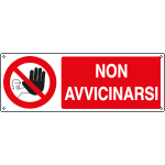 18055KS - Etichetta adesiva non avvicinarsi