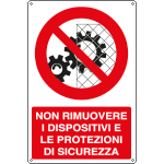 1831Y - Cartello vietato rimuovere dispositivi sicurezza
