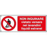 1842K - Cartello vietato versare liquidi non inquinare