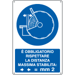 1920X - Cartello obbligo rispettare distanza massim stabilita