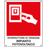 20127KS - Etichetta adesiva Impianto in tensione IMPIANTO FOTOV