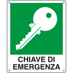 20132KS - Etichetta adesiva chiave di emergenza