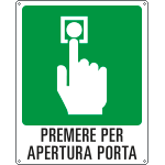 20142X - cart.sicur. "premere per apertura porta"