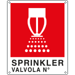 20151WS - Etichetta adesiva sprinkler valvola N...