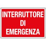 3108S - Etichetta adesiva INTERRUTTORE DI EMERGENZA