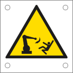 49659J - Cartello pericolo braccio automatico in movimento