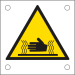 49669N - Cartello alluminio pericolo piastra radiante