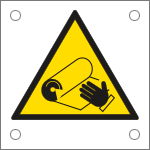 49699J - Cartello alluminio pericolo avvolgimento bobina