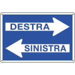 5508S - Etichetta adesiva frecce DESTRA SINISTRA