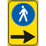 5648X - Cartello Pedoni a destra