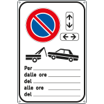 5671Y - Cartello divieto di sosta con rimozione per numero di giorni