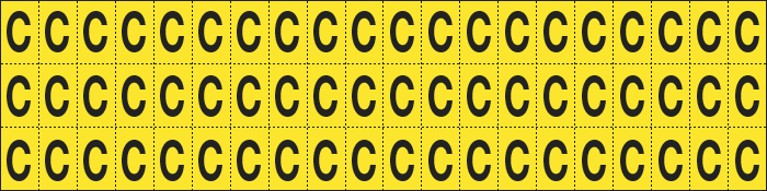 900C - Foglio n.60 etichette adesive G/N lettera C