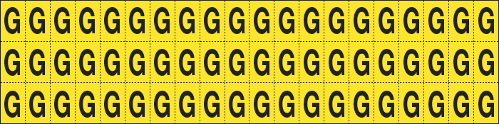 900G - Foglio n.60 etichette adesive G/N lettera G