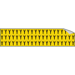 901Y - Foglio n.60 etichette adesive G/N lettera Y