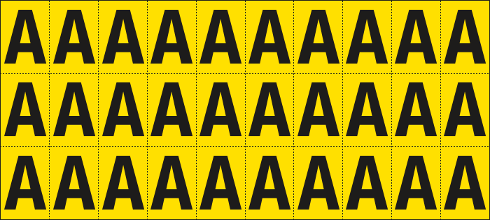 902A - Foglio n.30 etichette autoadesive G/N lettera "A"