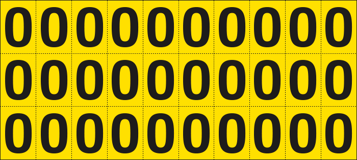 902O - Foglio n.30 etichette adesive G/N lettera O