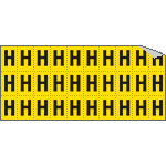 903H - Foglio n.30 etichette adesive G/N lettera H