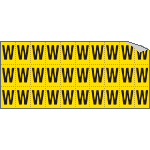 903W - Foglio n.30 etichette adesive G/N lettera W