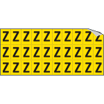 903Z - Foglio n.30 etichette adesive G/N lettera Z