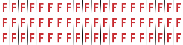 910F - Foglio n.60 etichette adesive B/R lettera F