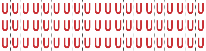 910U - Foglio n.60 etichette adesive B/R lettera U