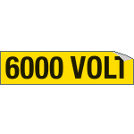 9113A - Foglio n. 1 etichette adesive 6000 VOLT