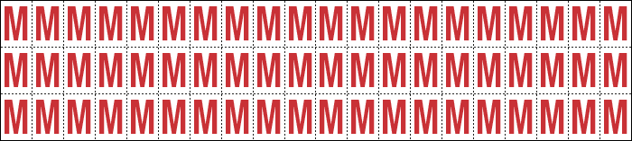 911M - Foglio n.60 etichette adesive B/R lettera M