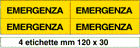 9124B - Foglio n. 4 etichette adesive EMERGENZA
