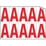 916A - Foglio n.10 etichette adesive B/R lettera A