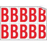 916B - Foglio n.10 etichette adesive B/R lettera B